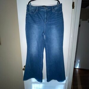 NYDJ Mia Palazzo Wide Leg Jeans Medium Wash Lift Tuck‎ Technology Womens Size 16